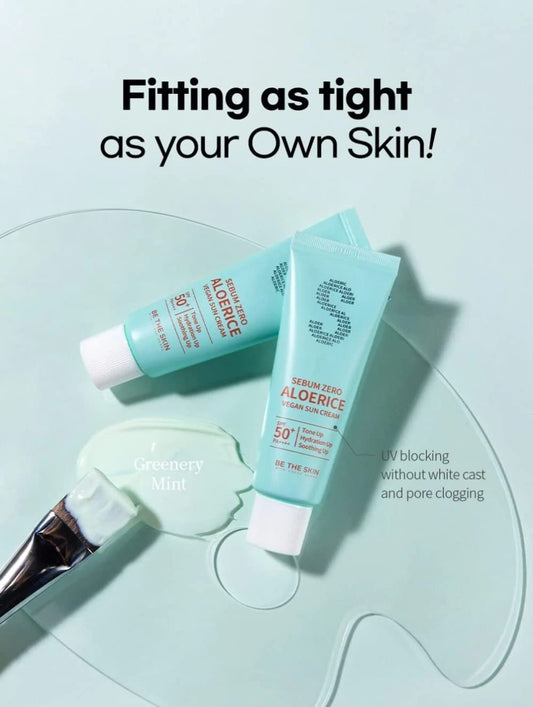 Be The Skin Sebum Zero Aloerice Vegan SPF50+ Sun Cream 50ml