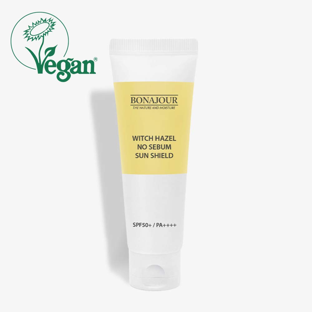 Bonajour (Official) Witch Hazel No Sebum Sun Shield SPF50 Physical Sunblock 40ml
