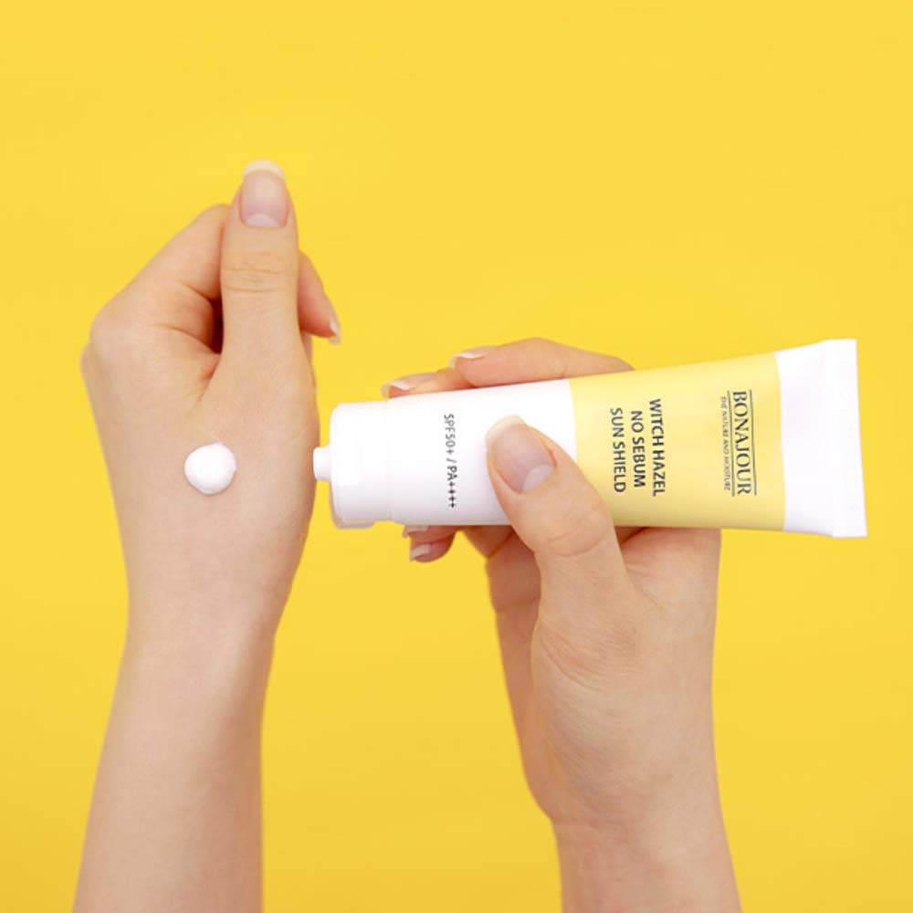Bonajour (Official) Witch Hazel No Sebum Sun Shield SPF50 Physical Sunblock 40ml