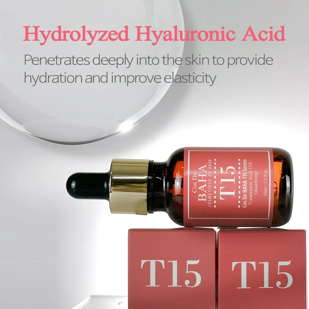 COS DE BAHA (T15) Tranexamic Acid 15% Glutathione Serum 30ml