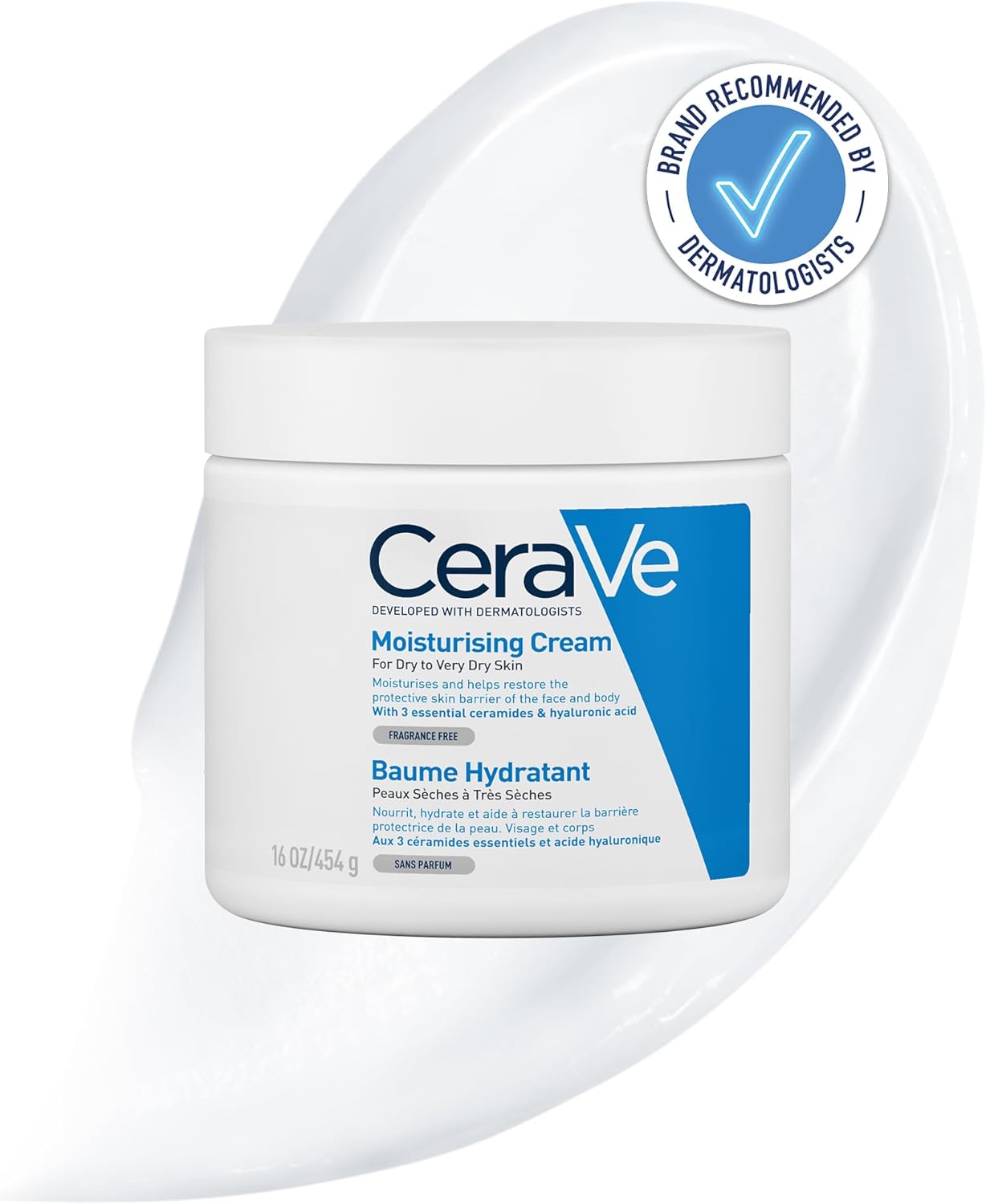 CeraVe (UK/Spain) Moisturising Cream For Dry To Very Dry Skin 454 Gram