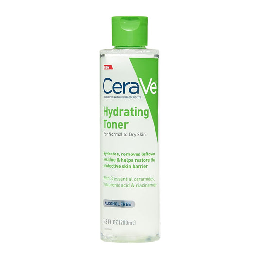 Cerave USA version Hydrating Toner Normal To Dry Skin helps restore the skin's natural protective barrier. Suitable for normal to dry skin including sensitive skin