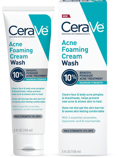 Cerave 10% Benzoyl Peroxide Acne Foaming Cream Wash 150ml