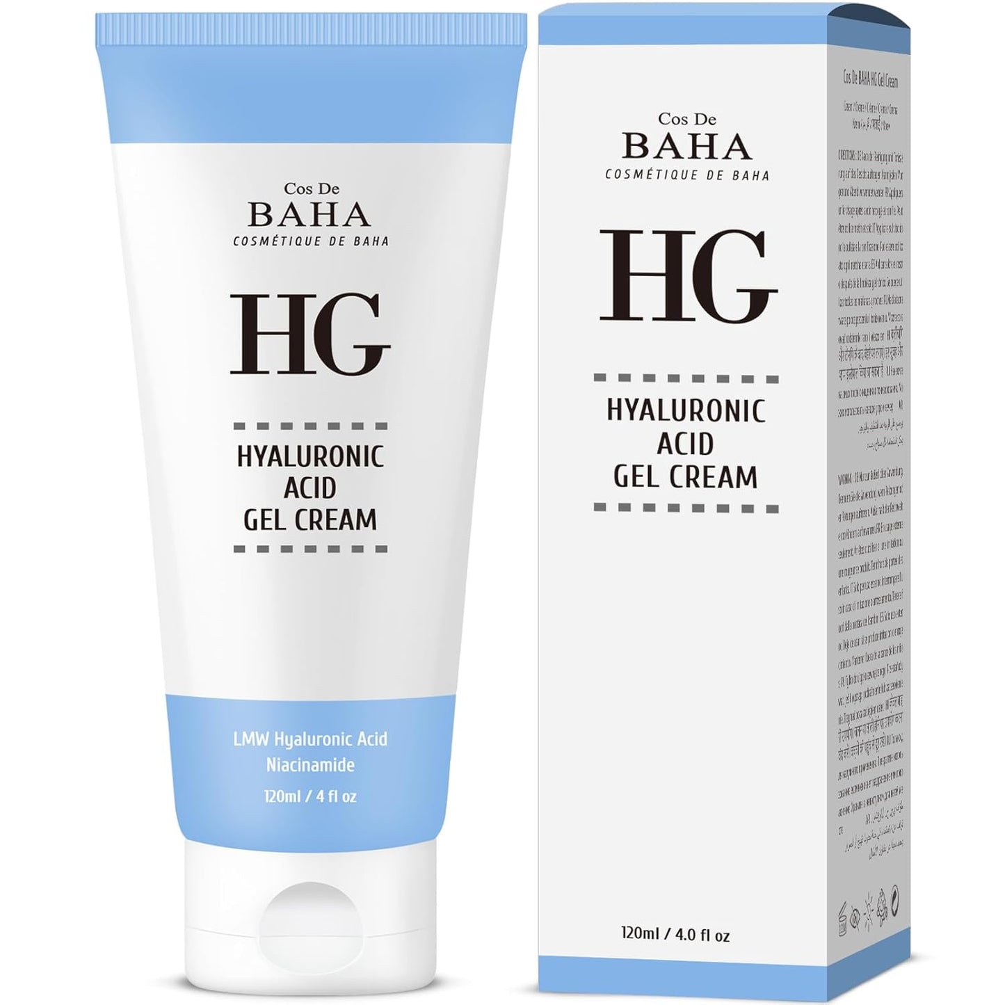 Cos de baha (HG) Pure Hyaluronic Acid + Niacinamide Gel Cream 120ml
