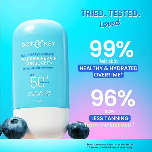 Dot And Key Blueberry Hydrate Barrier Repair SPF50+ PA++++ Medium Size Sunscreen 50g