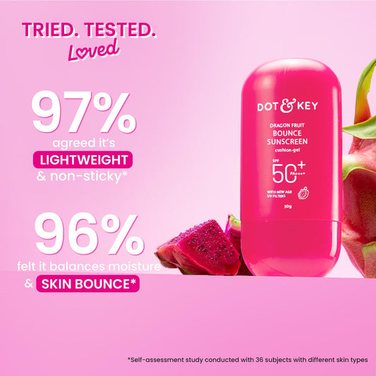 Dot And Key Dragon Fruit Bounce SPF50 PA++++ Medium Size Sunscreen 50g