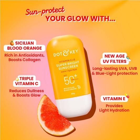 Dot And Key Vitamin C + E Super Bright SPF50 PA++++ Medium Size Sunscreen 50g