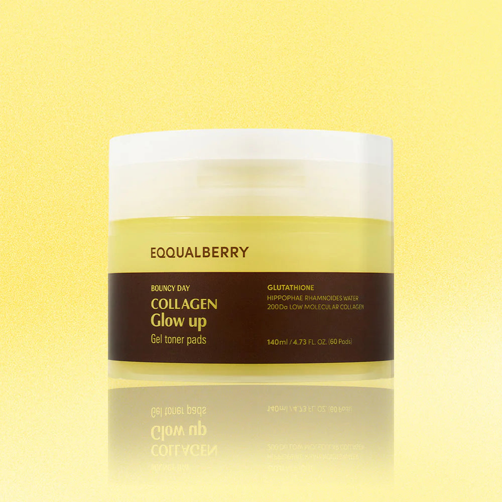 EQQUALBERRY Collagen Glow Up Gel Toner Pads 60pads