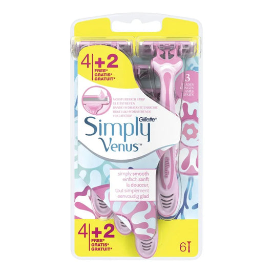 Gillette Simply Venus Simply Smooth Disposable Razors 6pcs
