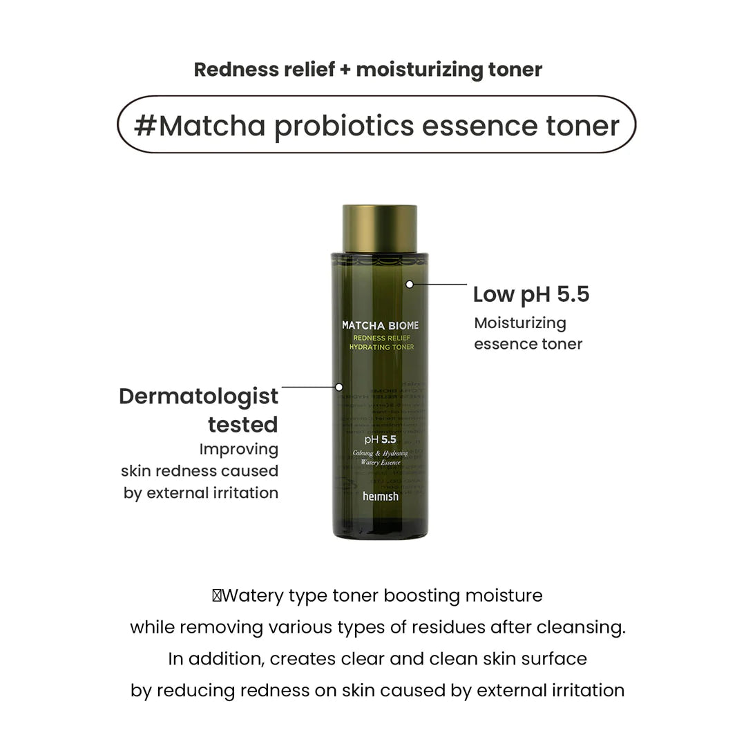 HEIMISH (Official) Matcha Biome Redness Relief Hydrating Toner MINI TRAVEL 30ml
