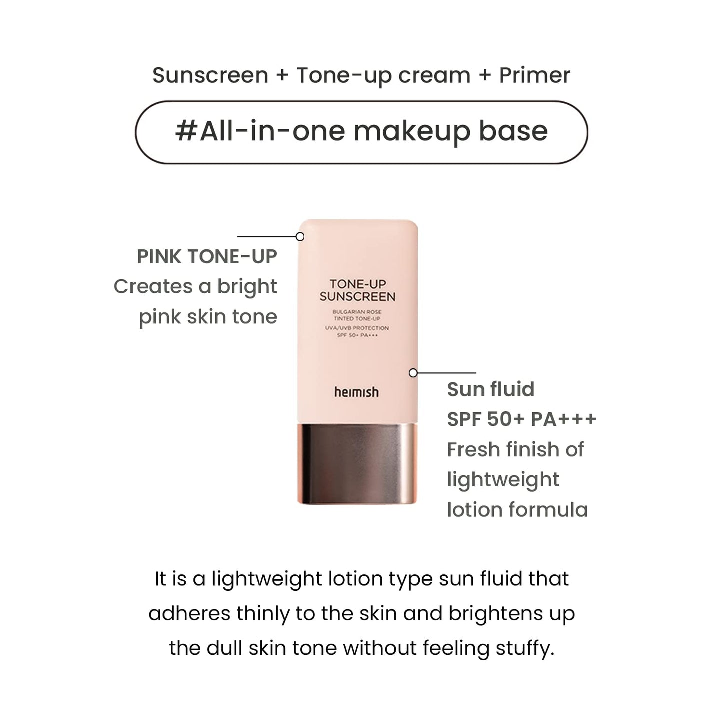 HEIMISH (Official) Bulgarian Rose Tinted Tone Up Sunscreen 30ml