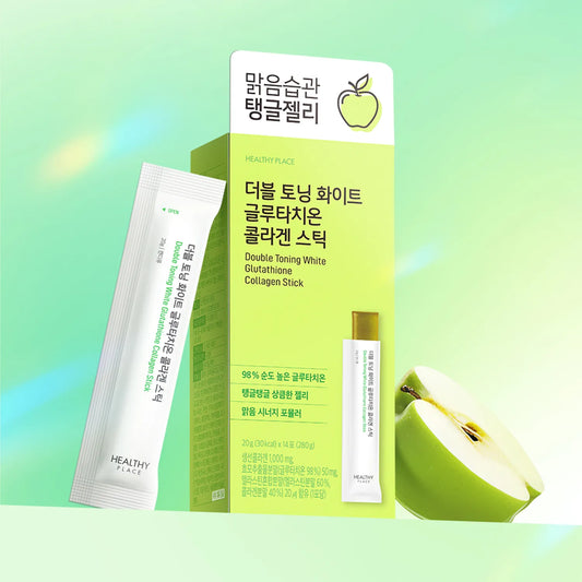 Healthy Place (Official) Double Toning White Glutathione Collagen 14 Stick (28g Each)
