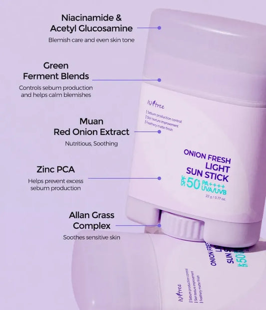 Isntree Onion Fresh Light Sun Stick 22g