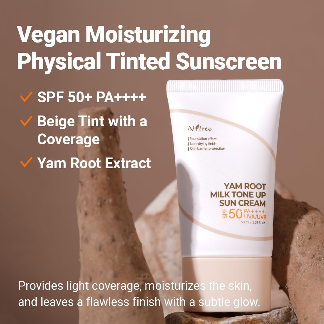Isntree Yam Root Milk Tone Up SPF50+ Sun Cream 50ml