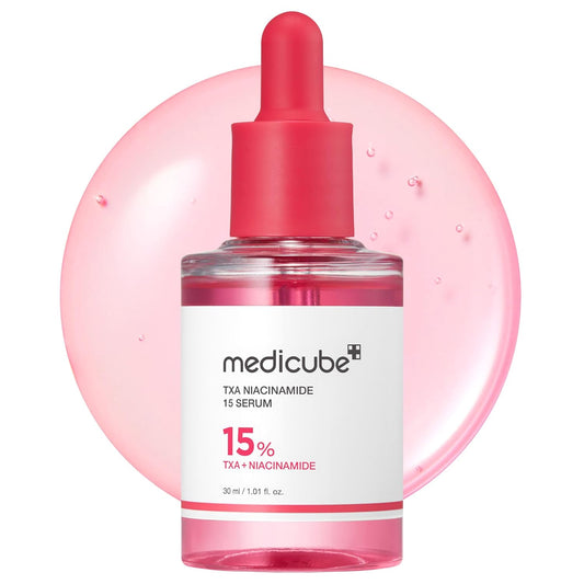 Medicube TXA Niacinamide 15% light weight & non sticky Serum. Radiant, Clear and healthy skin within 72 hours. It is all in one serum which hydrates, smoothes texture, for uneven skin tone.