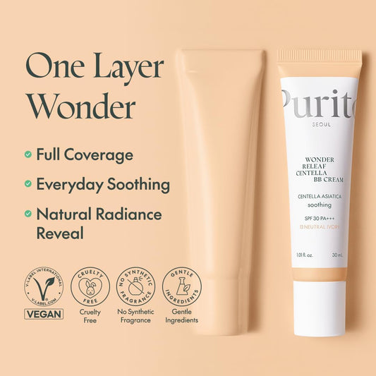PURITO SEOUL (Official) Wonder Releaf Centella BB Cream SPF30 PA+++ 30ml