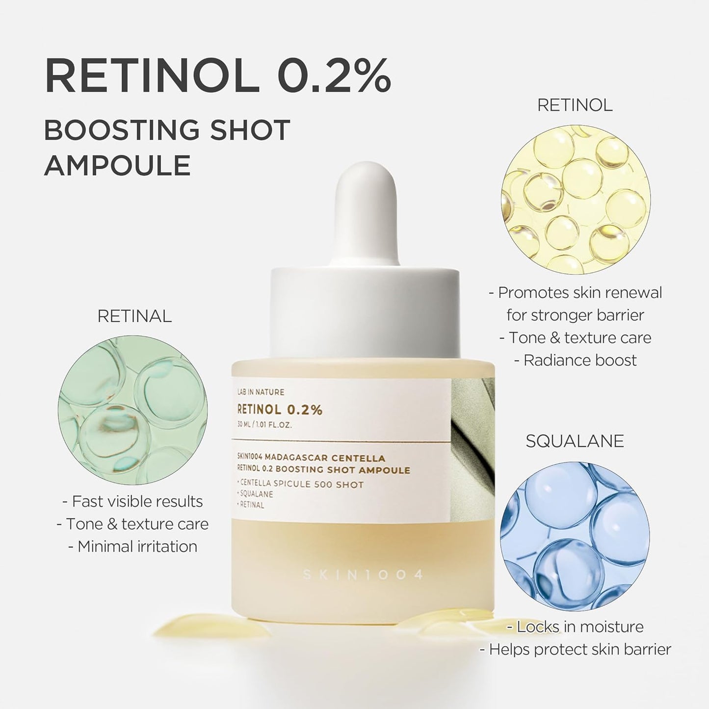 Skin1004 Retinol 0.2 Boosting Shot Ampoule 30ml