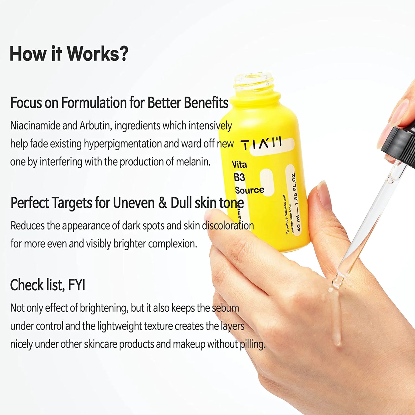 TIAM Vita B3 Source 10% Niacinamide & 2% Arbutin Serum 40ml