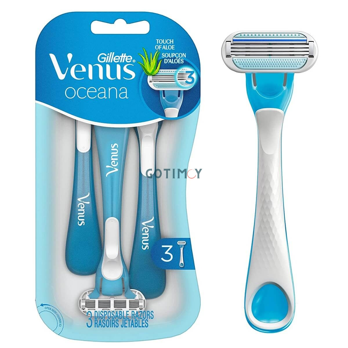 Gillette Venus Oceana Women's Disposable 3 Blade Razors 3 Piece