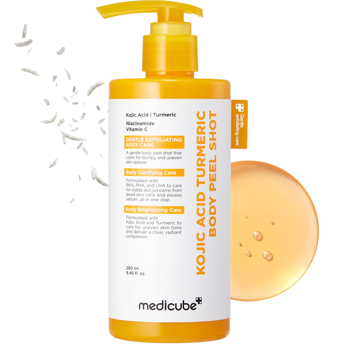 Medicube Kojic Acid Turmeric Body Peel Shot 280ml original Korean body exfoliator in Bangladesh