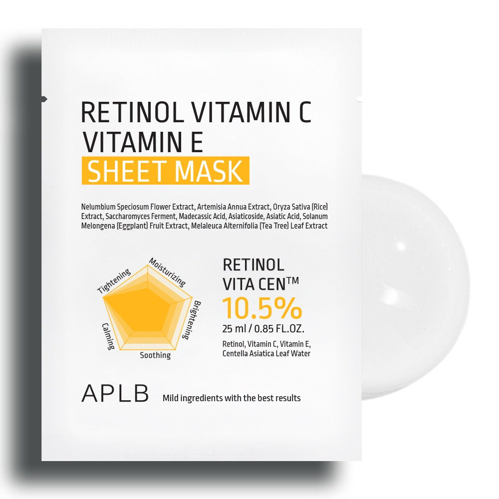 APLB (Official) Retinol Vitamin C Vitamin E Sheet Mask 25ml