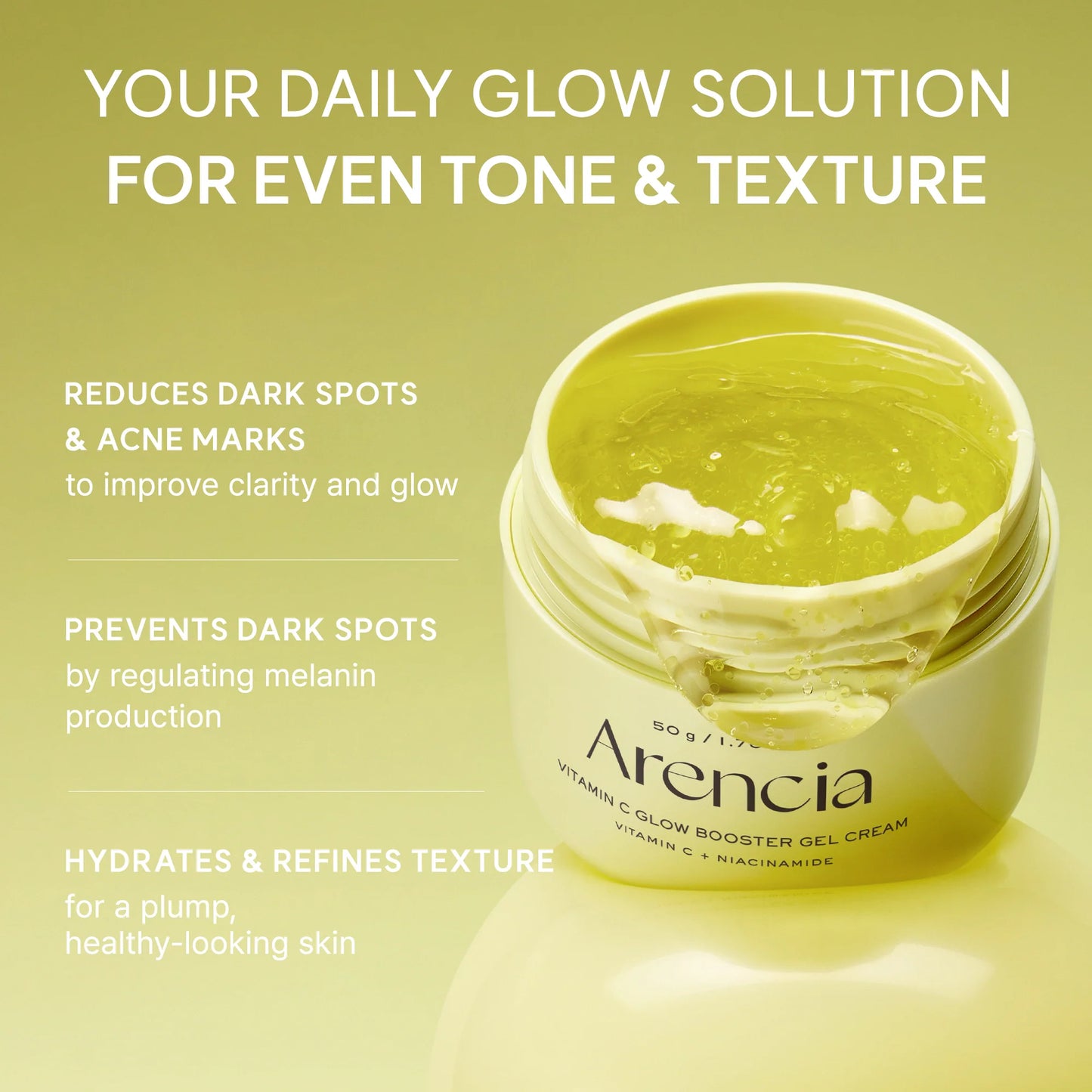 ARENCIA Vitamin C Glow Booster Gel Cream 50g