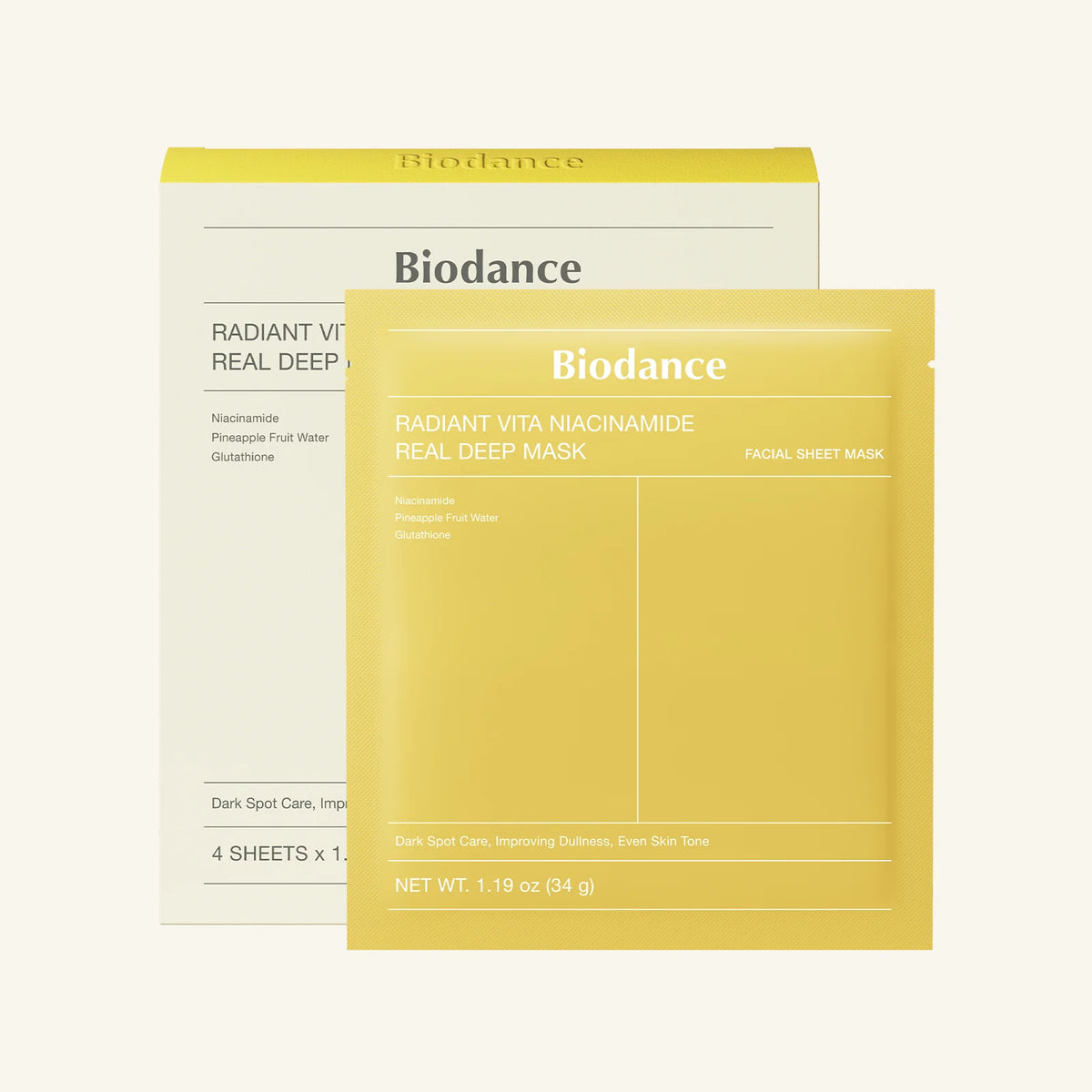 BIODANCE Radiant Vita Niacinamide Real Deep Mask 34g ( 1 piece ) – Buy Online in Bangladesh from Gotimoy.com