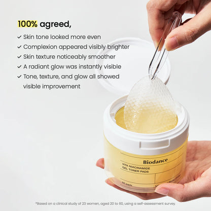 BIODANCE Vita Niacinamide Gel Toner Pads (60 pads)