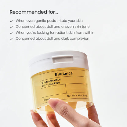 BIODANCE Vita Niacinamide Gel Toner Pads (60 pads)
