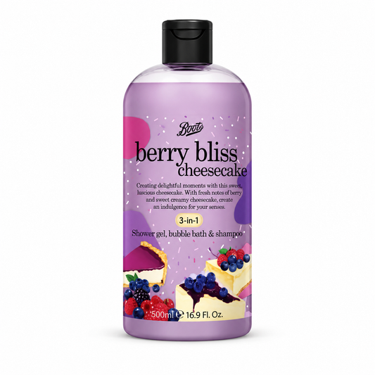 Boots Berry Bliss Cheesecake 3 in 1 Bangladesh, Boots Berry Bliss Cheesecake Shower Gel, Boots Berry Bliss Bubble Bath, Boots Berry Bliss Shampoo, Boots 3 in 1 Shower Gel Bangladesh, Boots Shower Gel Bangladesh, Boots Bubble Bath Bangladesh, Boots Shampoo Bangladesh, Berry Shower Gel Bangladesh, Berry Body Wash Bangladesh, Cheesecake Shower Gel Bangladesh, Sweet Fragrance Shower Gel Bangladesh, Fruity Shower Gel Bangladesh, Dessert Scented Shower Gel, Boots Bath Products Bangladesh, 3 in 1 Shower Gel Shampo