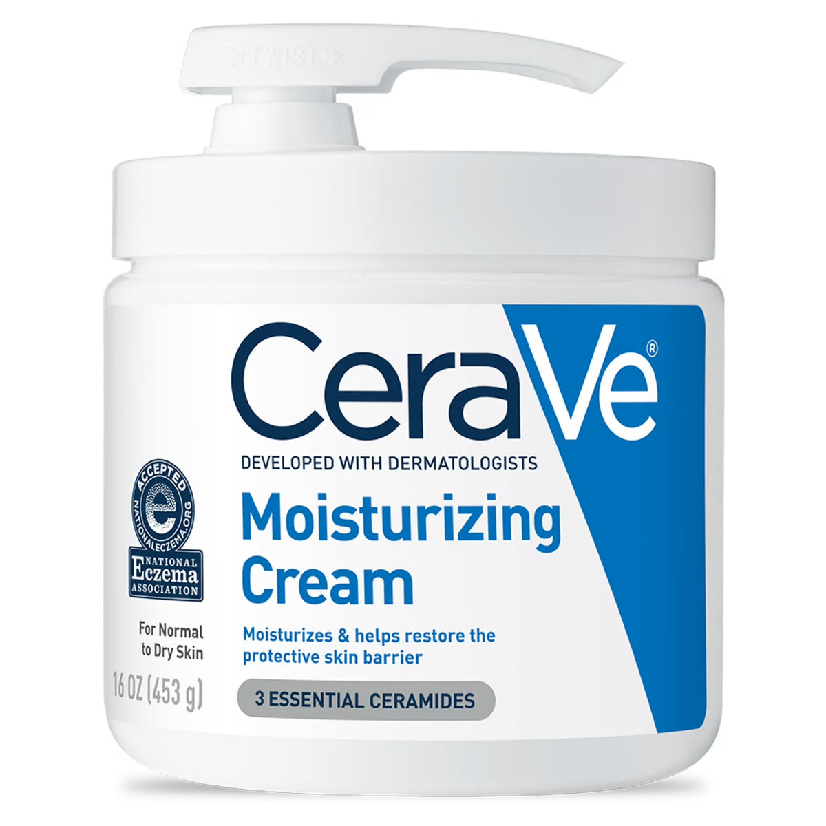 CeraVe (USA) Moisturizing Cream Normal To Dry Skin with PUMP 453g – Buy Online in Bangladesh from Gotimoy.com