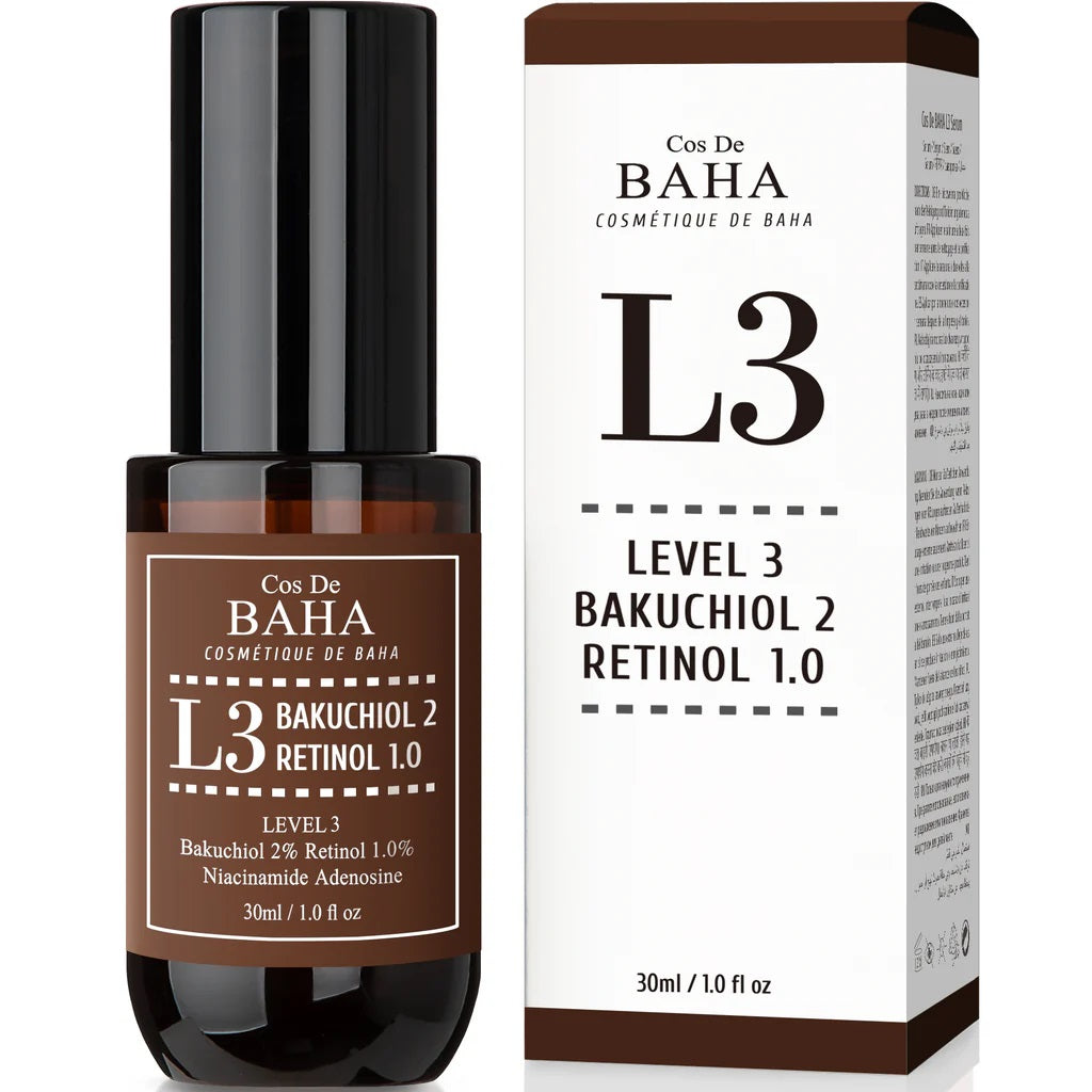 Cos De Baha (L3) Retinol 1%, Bakuchiol 2% Serum 30ml – Buy Online in Bangladesh from Gotimoy.com