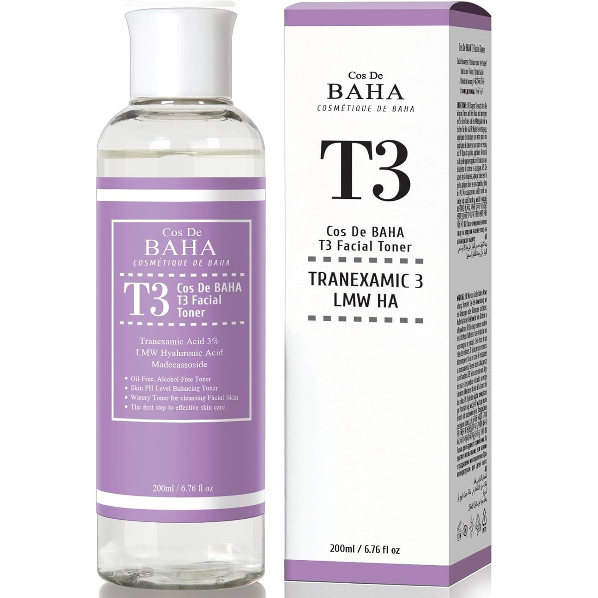 Cos De Baha (T3) Tranexamic Acid 3% Facial Toner 200ml – Buy Online in Bangladesh from Gotimoy.com