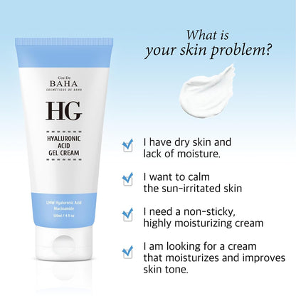 Cos de baha (HG) Pure Hyaluronic Acid + Niacinamide Gel Cream 120ml