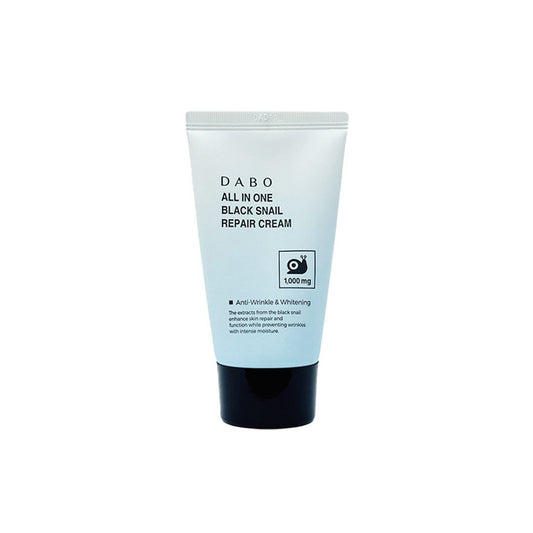 DABO All in One Black Snail Repair Cream tube mini size on a white background