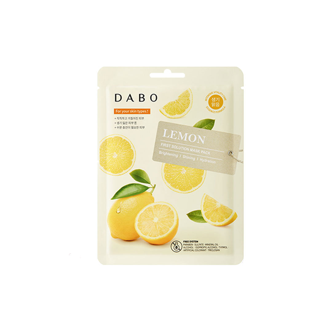 Dabo First Solution Mask Pack LEMON Sheet Mask – Buy Online in Bangladesh from Gotimoy.com