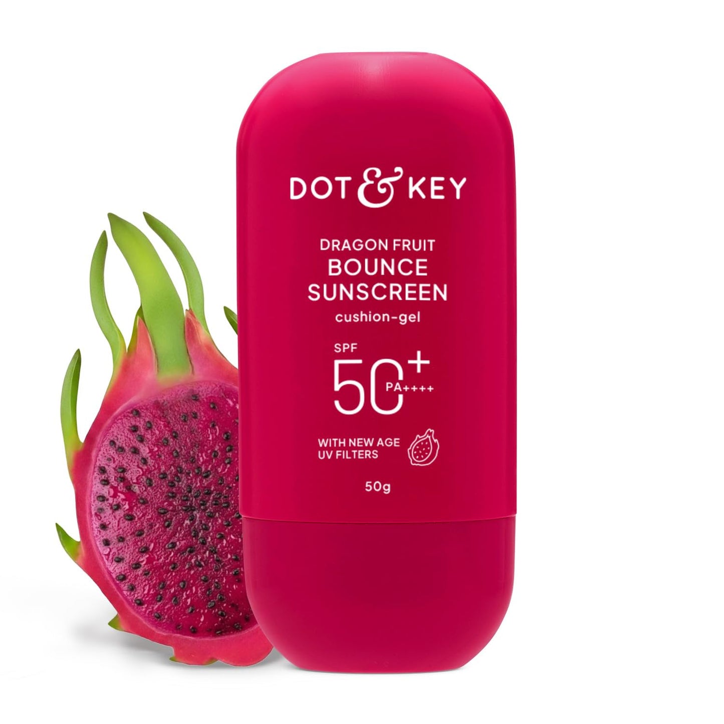 Dot And Key Dragon Fruit Bounce SPF50 PA++++ Medium Size Sunscreen 50g
