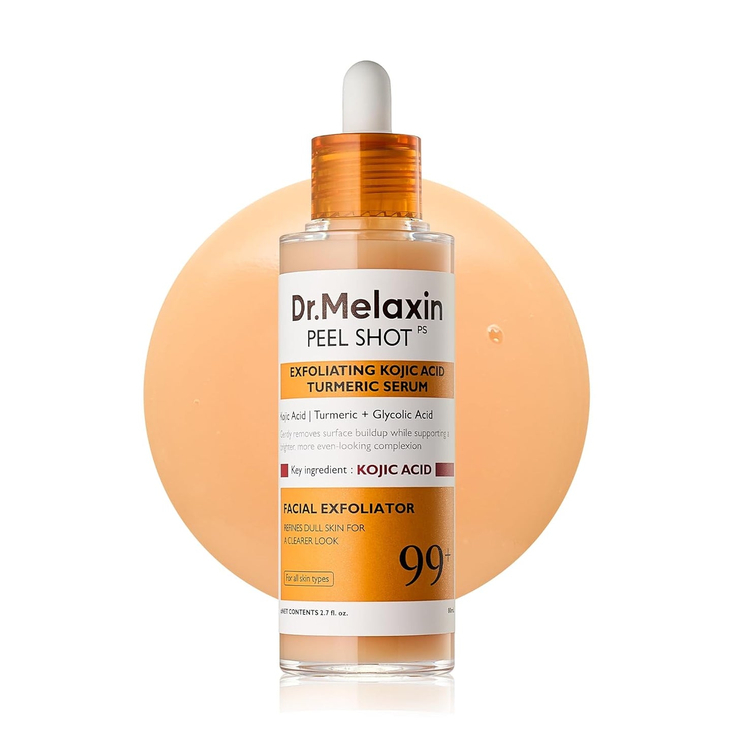 Dr Melaxin Peel Shot Exfoliating Kojic Acid Turmeric Serum 80ml