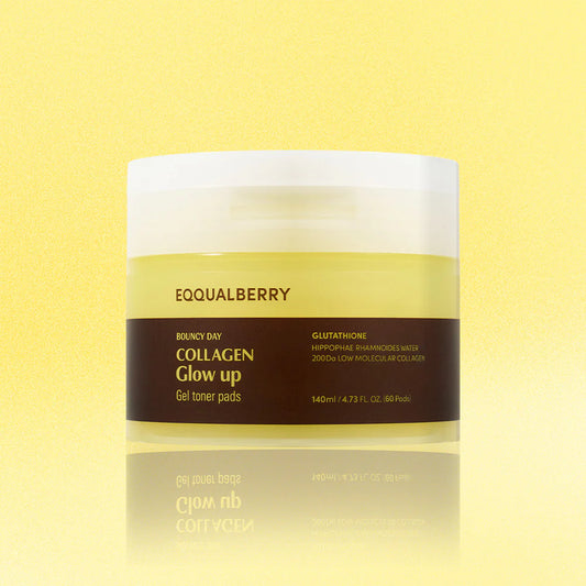 EQQUALBERRY Collagen Glow Up Gel Toner Pads 60pads