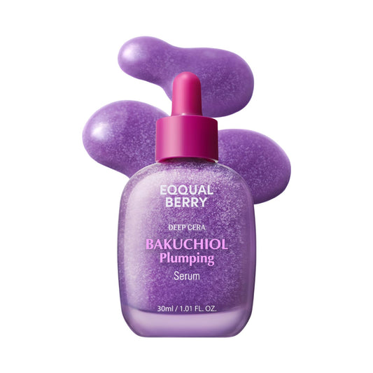 Eqqualberry Bakuchiol Plumping Serum to minimize pore, improve skin Elasticity, skin firming effect. It has anti aging formula and alternative of retinol. Also suitable for sensitive skin
