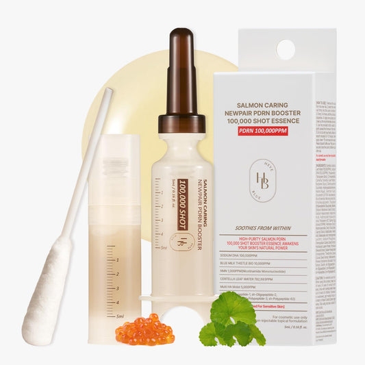 HEVEBLUE Salmon Caring Centella New Pair PDRN Booster 100,000 Shot Essence 5ml