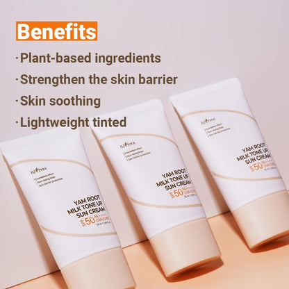 Isntree Yam Root Milk Tone Up SPF50+ Sun Cream 50ml