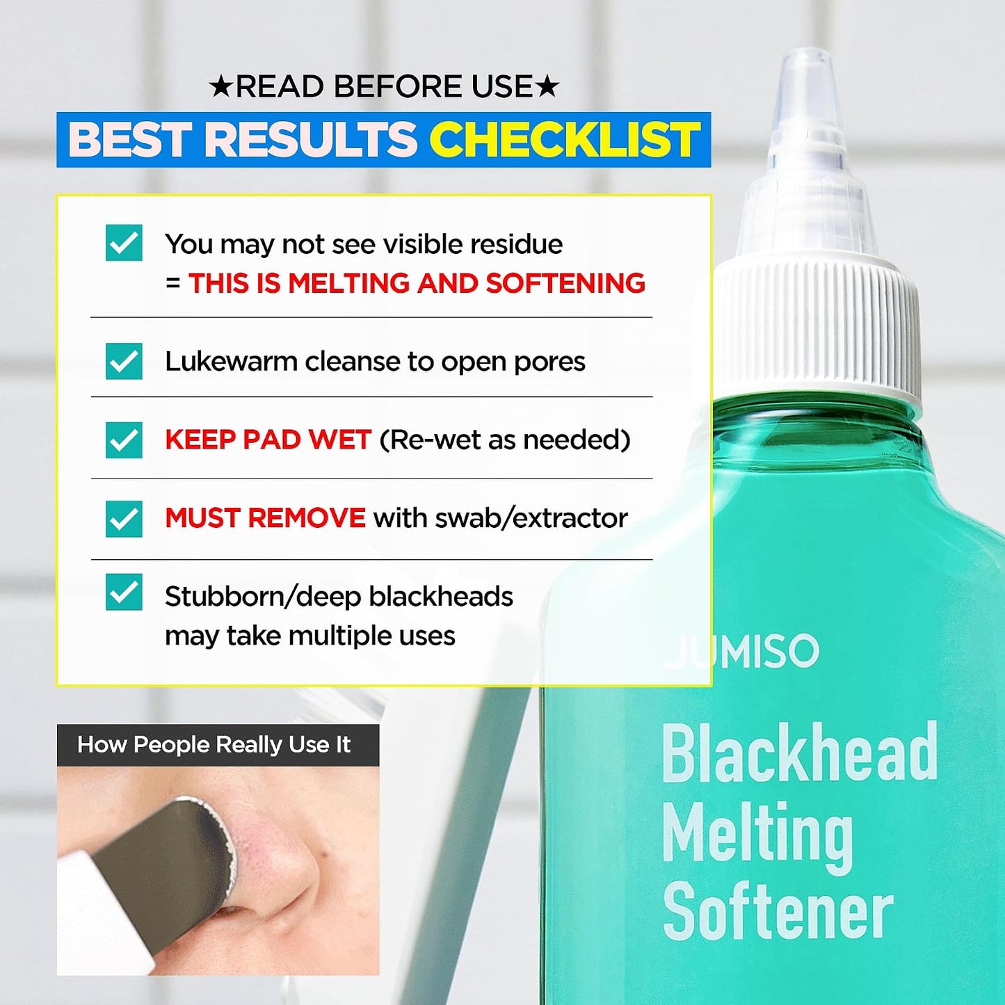 JUMISO Blackhead melting softner 150ml + Cotton pad(40pads) + Cotton Swab 10ea