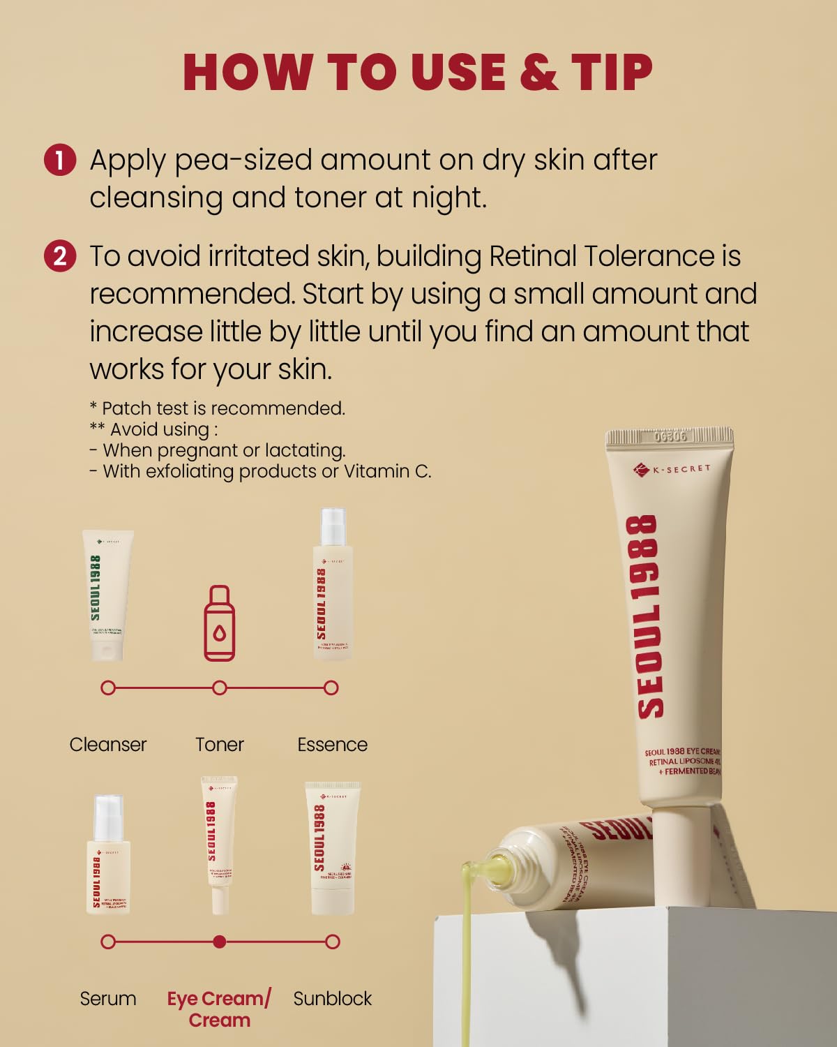 how to use and tips KSECRET SEOUL Eye Cream 