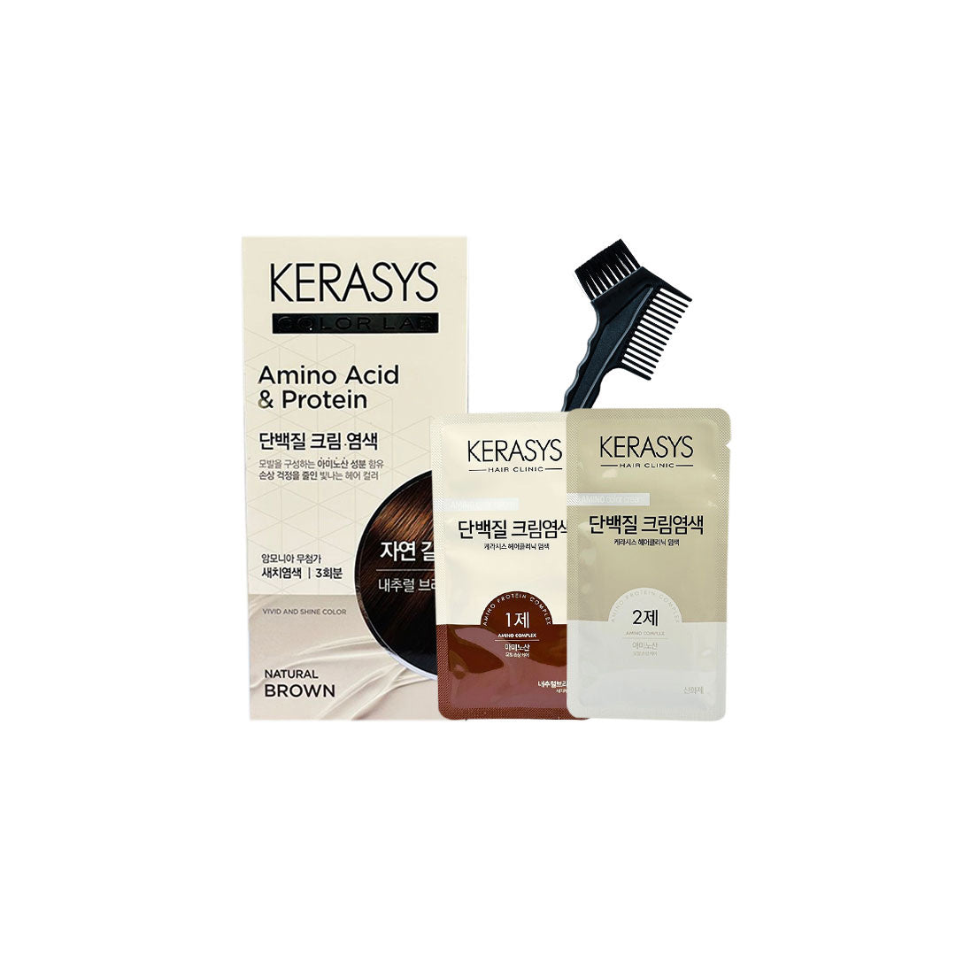Kerasys Amino Acid & Protein Permanent Hair Color NATURAL BROWN – Buy Online in Bangladesh from Gotimoy.com