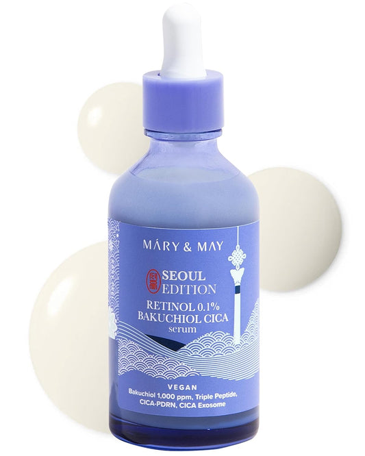 Mary & May Retinol 0.1% Bakuchiol Cica Serum Seoul  Edition 80ml