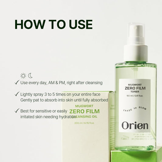 ORIEN Mugwort Zero film In Toner 160ml