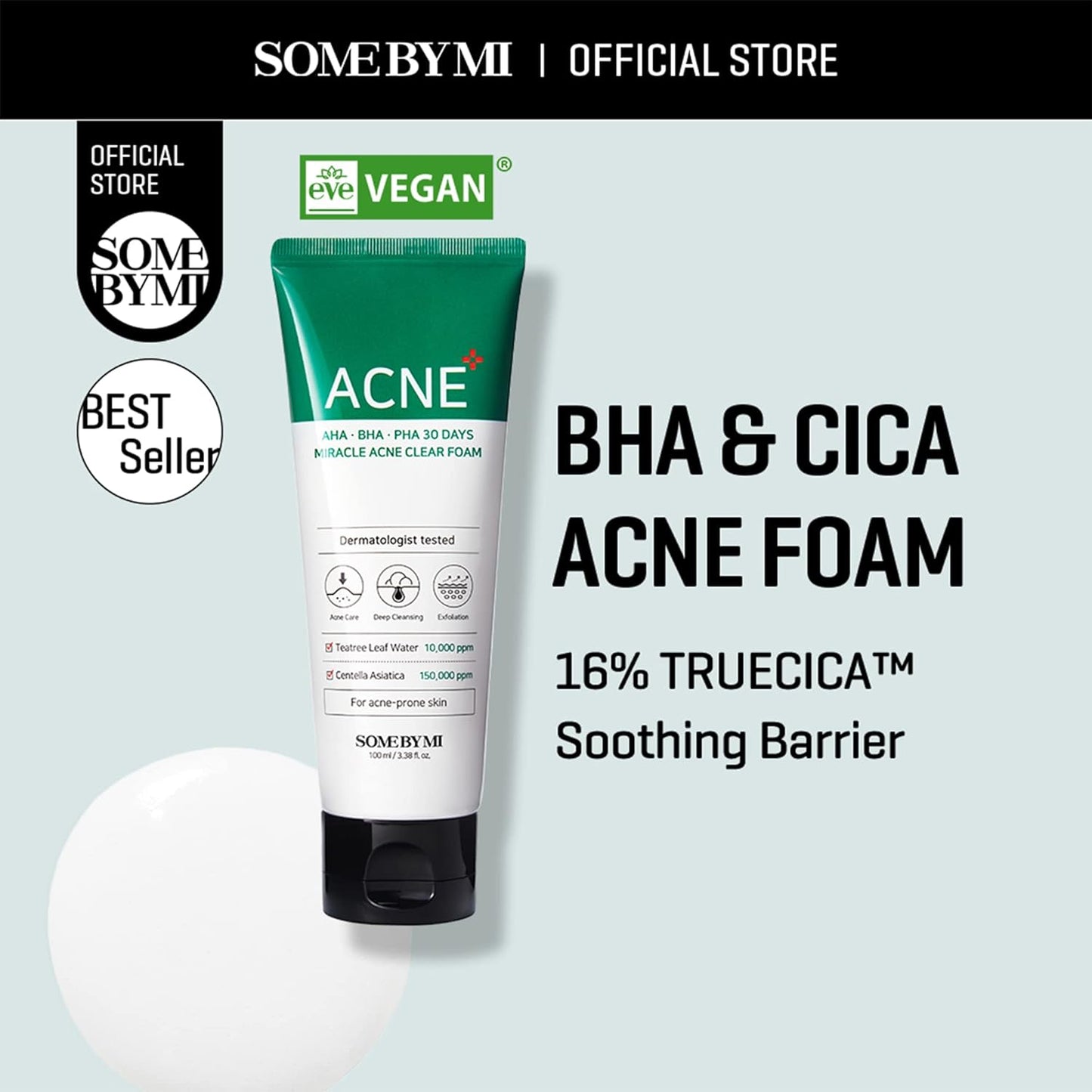 Some By Mi AHA BHA PHA 30 Days Miracle Acne Clear Foam 100ml