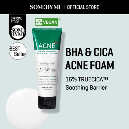 Some By Mi AHA BHA PHA 30 Days Miracle Acne Clear Foam 100ml