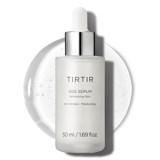 TIRTIR SOS SERUM perfectly suitable for refreshing skin, anti wrinkle and skin moistuizing with powerful emollients, anti-inflammatories, and natural brighteners.